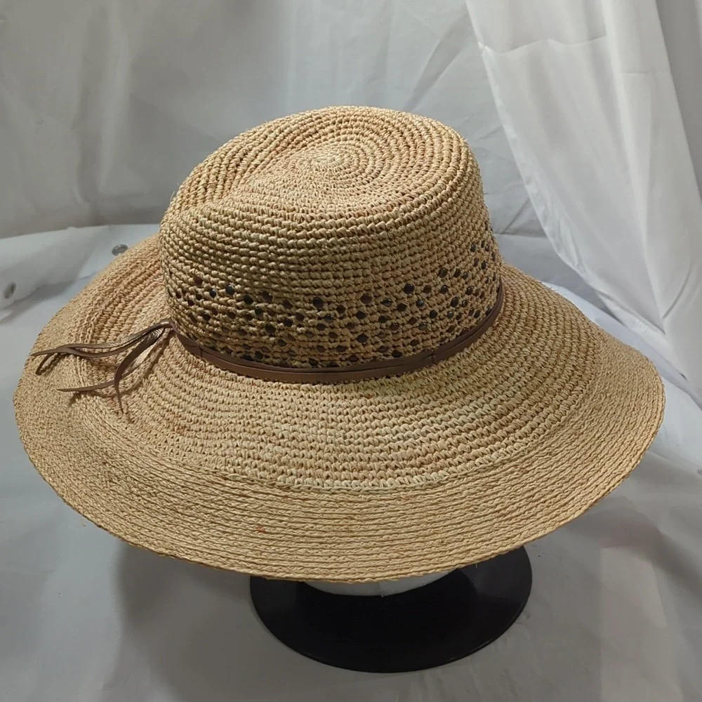 Flora Bella wide brim women straw sun hat - Picture 4 of 9